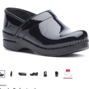 Dansko Professional 2.0 black patent 40 clog nurse